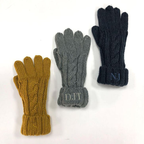 Embroidered Knitted Gloves