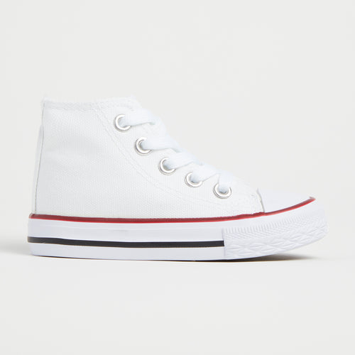 White High Top Canvas Trainers