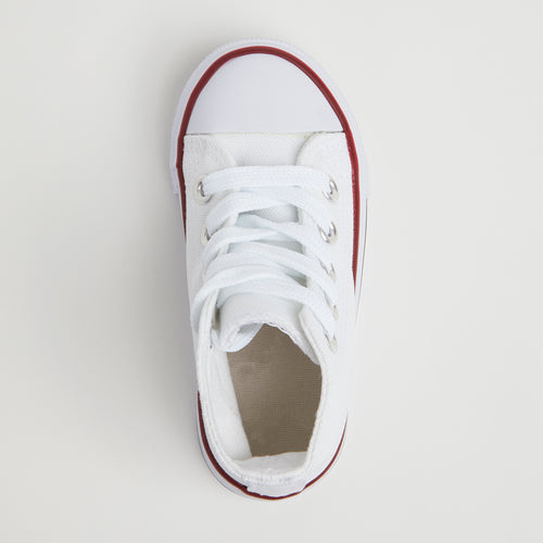 White High Top Canvas Trainers