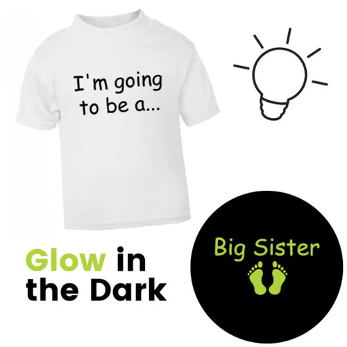 Glow In The Dark Big Sister Announcement T-shirt