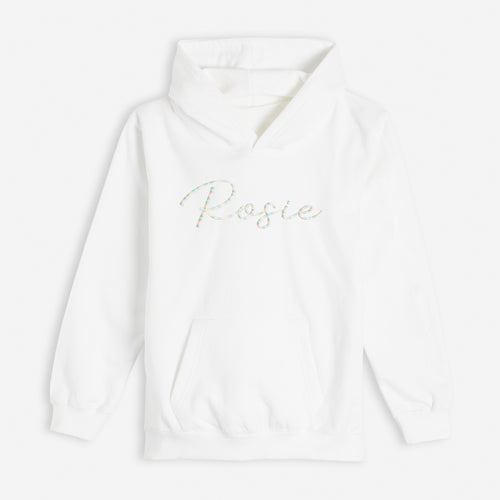 Embroidered Green Multi Mix Hoodie