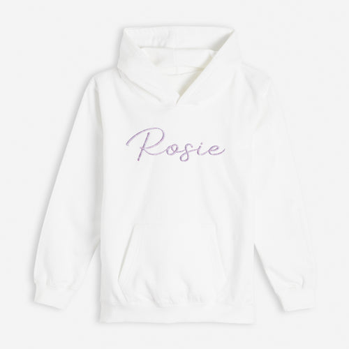 Embroidered Purple Multi Mix Hoodie