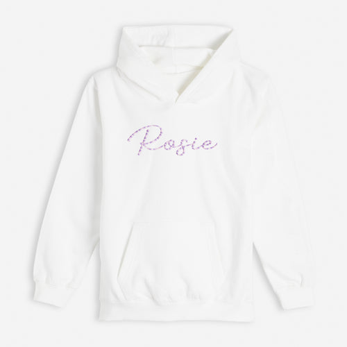 Embroidered Lilac Multi Mix Hoodie