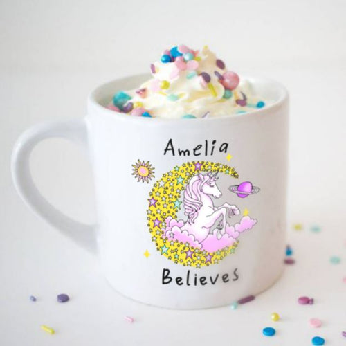 Personalised Believes Unicorn Mug