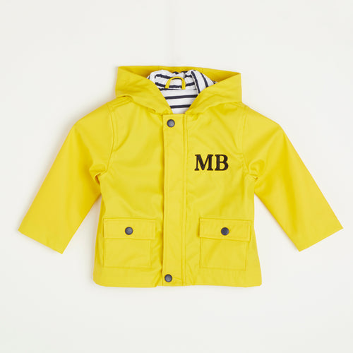 Embroidered Yellow Rain Jacket