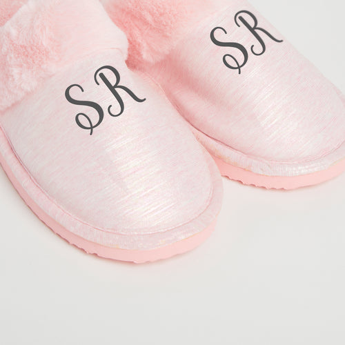 Personalised Pink Slippers