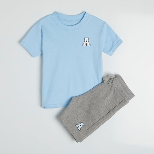 Alphabet Blue & Grey Summer Set