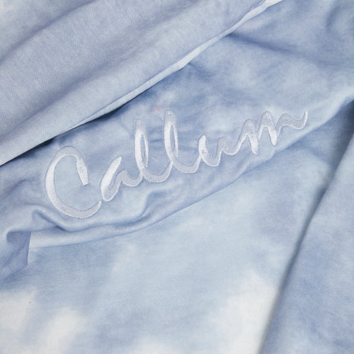 Embroidered Grey Tie Dye Lounge Set