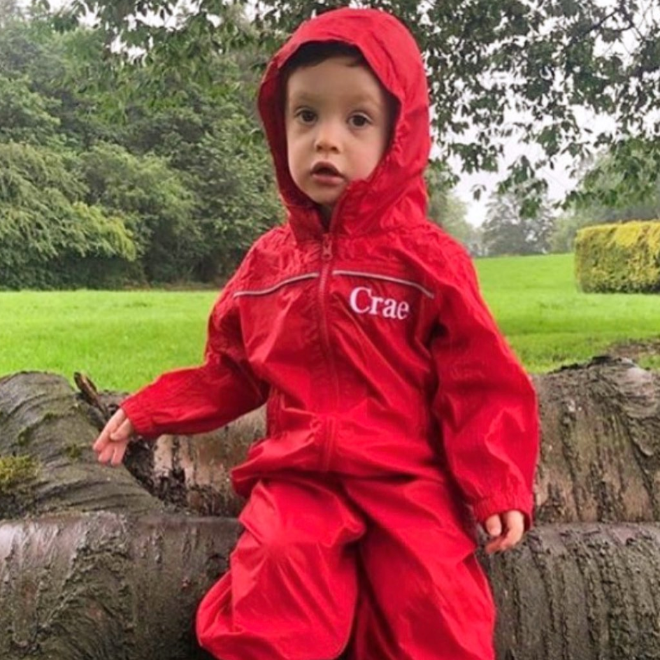 Embroidered Red Puddle Suit