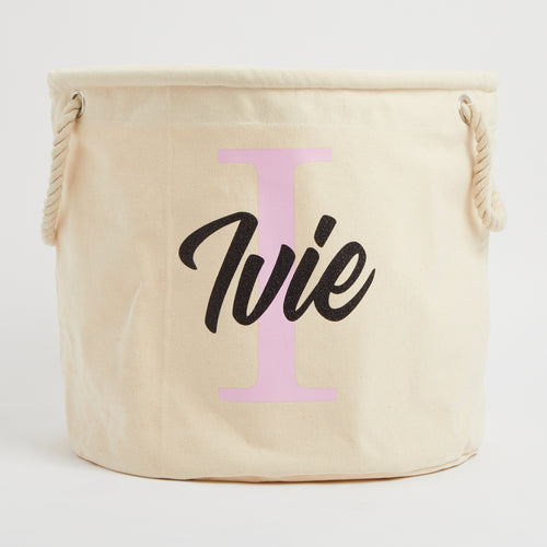 Personalised Initial Canvas Storage Tub