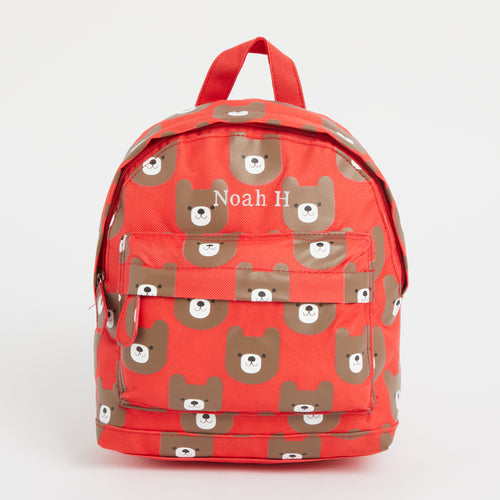 Embroidered Bear Backpack