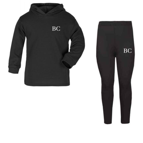 Personalised Black Hooded Lounge Set