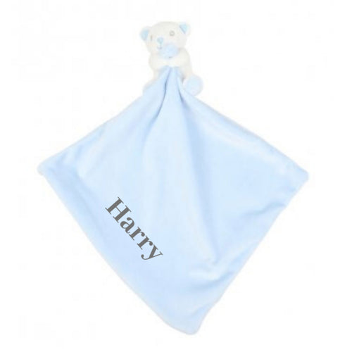 Personalised Blue Bear Comforter