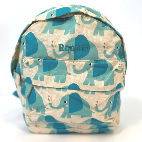 Embroidered Mini Elephant Backpack