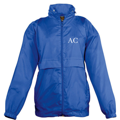 Embroidered Royal Blue Windbreaker Jacket