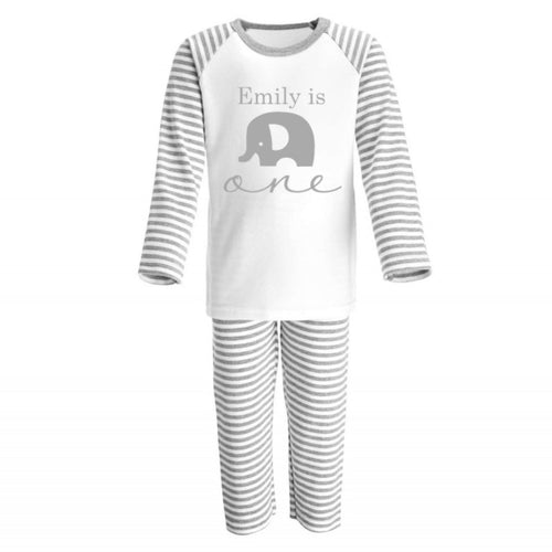 Personalised Elephant Birthday Pyjamas