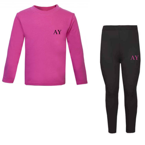 Personalised Hot Pink Black Lounge Set