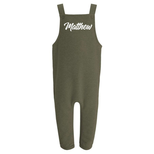 Personalised Khaki Dungarees
