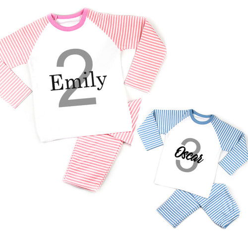 Personalised Number Pyjamas