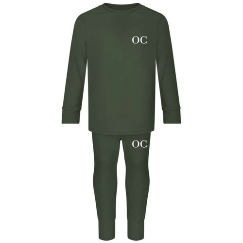 Personalised Printed Khaki Lounge Set