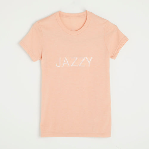 Embroidered Peach Mono T-shirt