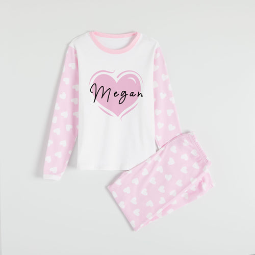 Personalised Love Heart Pyjamas
