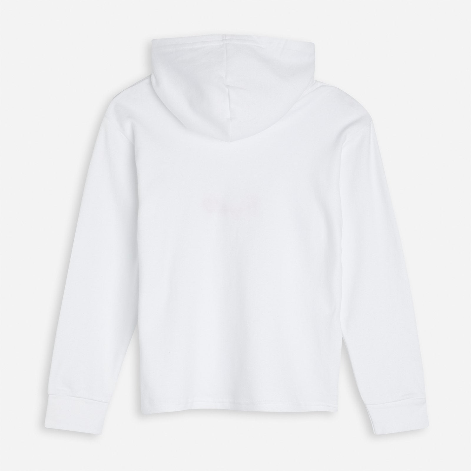 Embroidered White Hooded Top