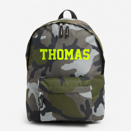Personalised Regular Camo Backpack