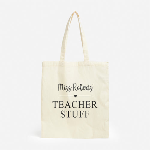 Teacher Stuff Tote Bag