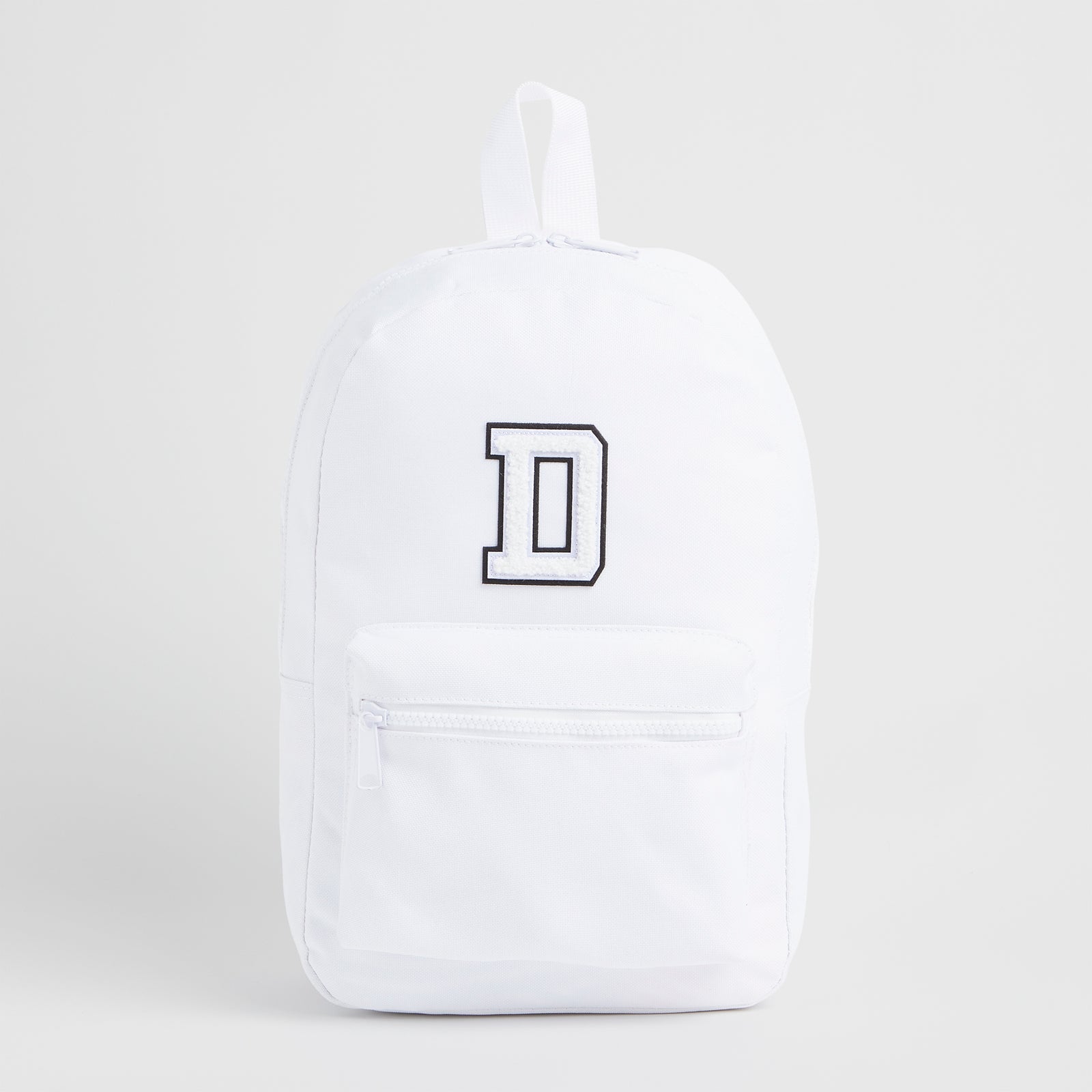 Alphabet White Backpack