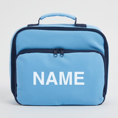 Personalised Sky Blue Lunch Bag