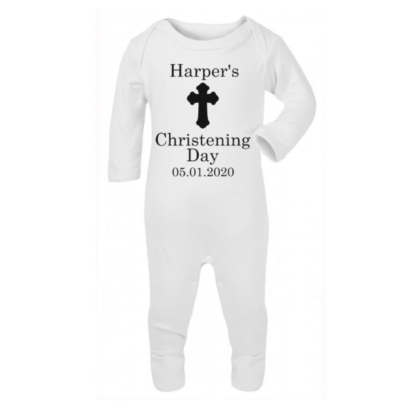 Personalised Christening Babygrow