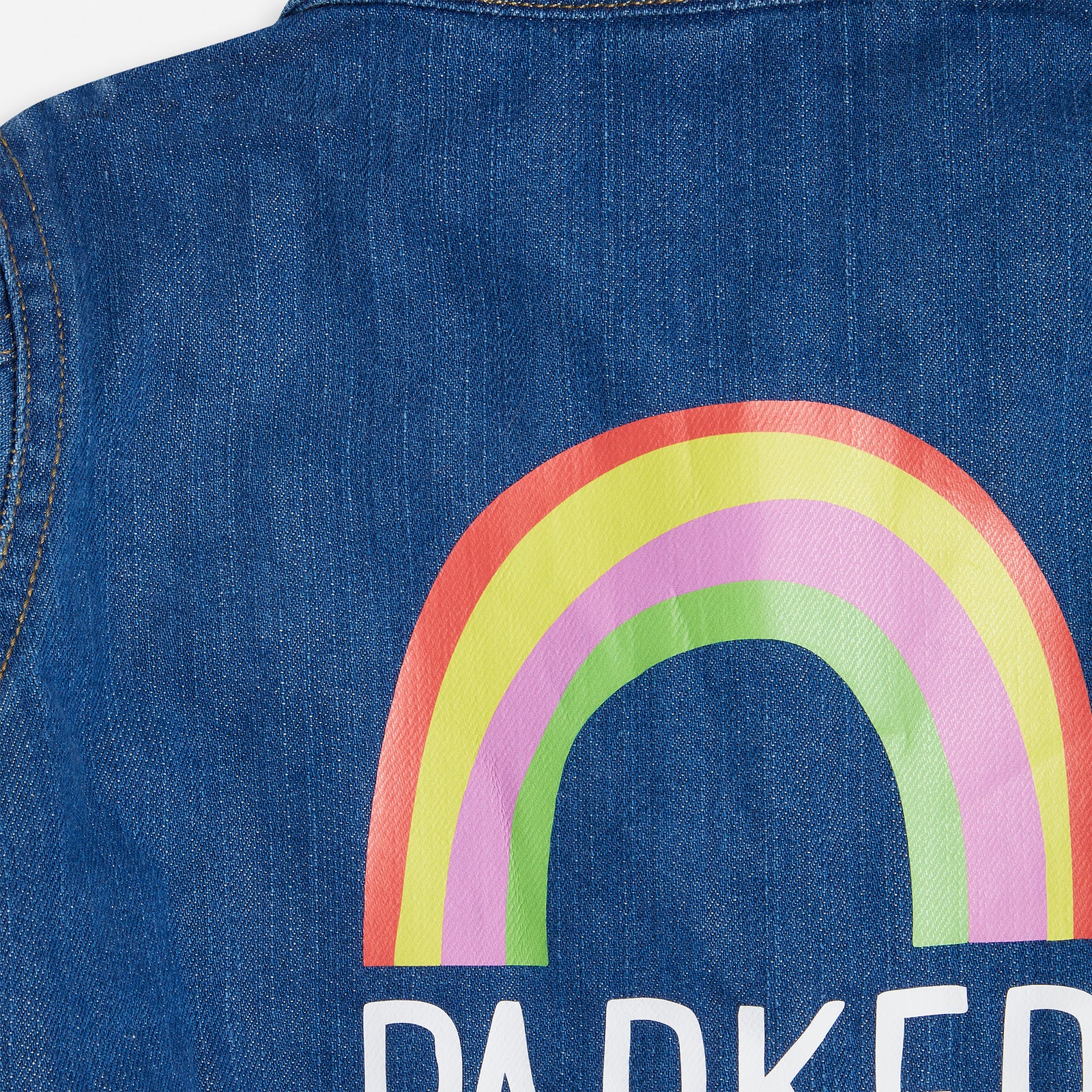 Personalised Rainbow Denim Jacket