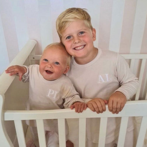 Embroidered Stone Luxury Lounge Set