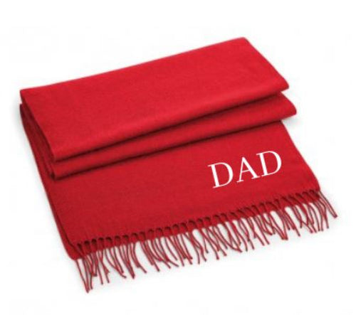 Embroidered Burgundy Scarf