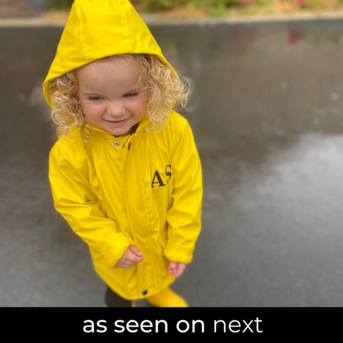 Embroidered Yellow Rain Jacket