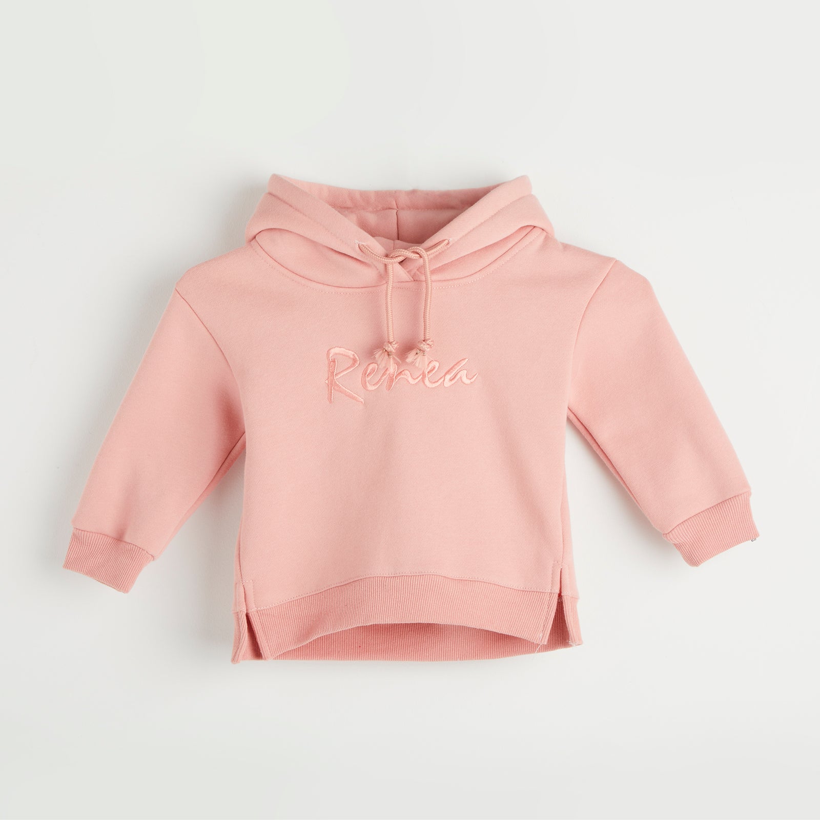 Embroidered Pink Bunny Ear Hoodie