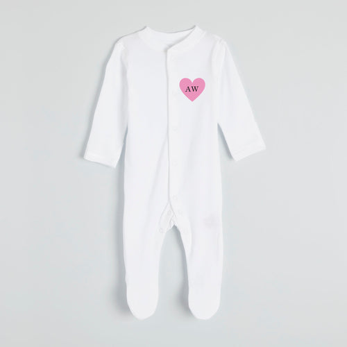Personalised Heart Sleepsuit