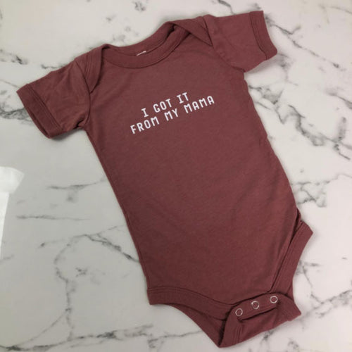 Personalised Mini Mauve Bodysuit