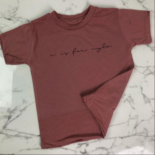 Personalised Mini Mauve T-shirt