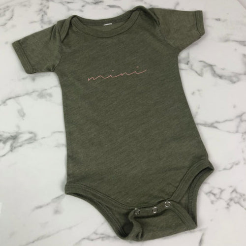 Personalised Mini Olive Bodysuit
