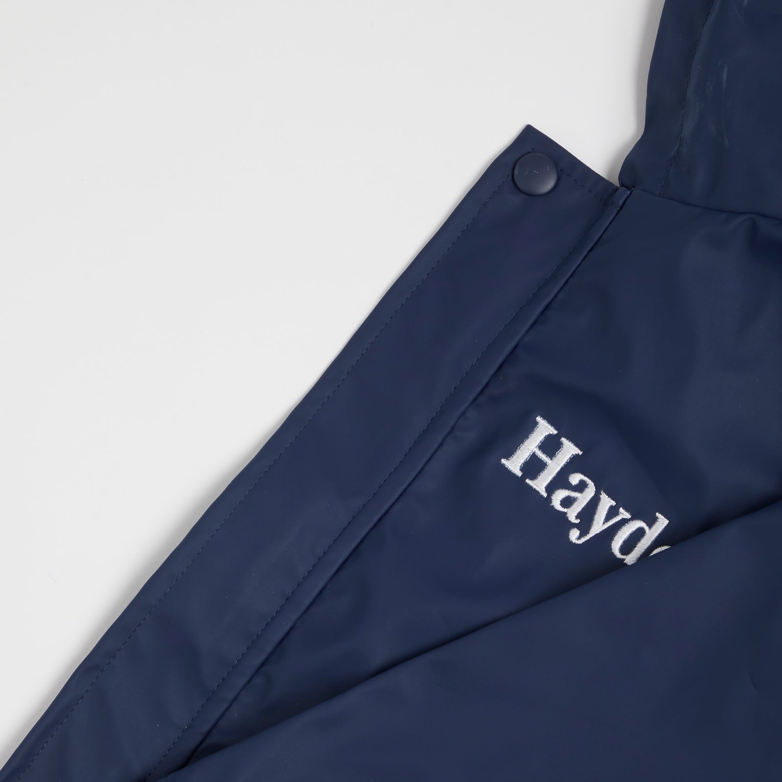 Embroidered Navy Rain Jacket