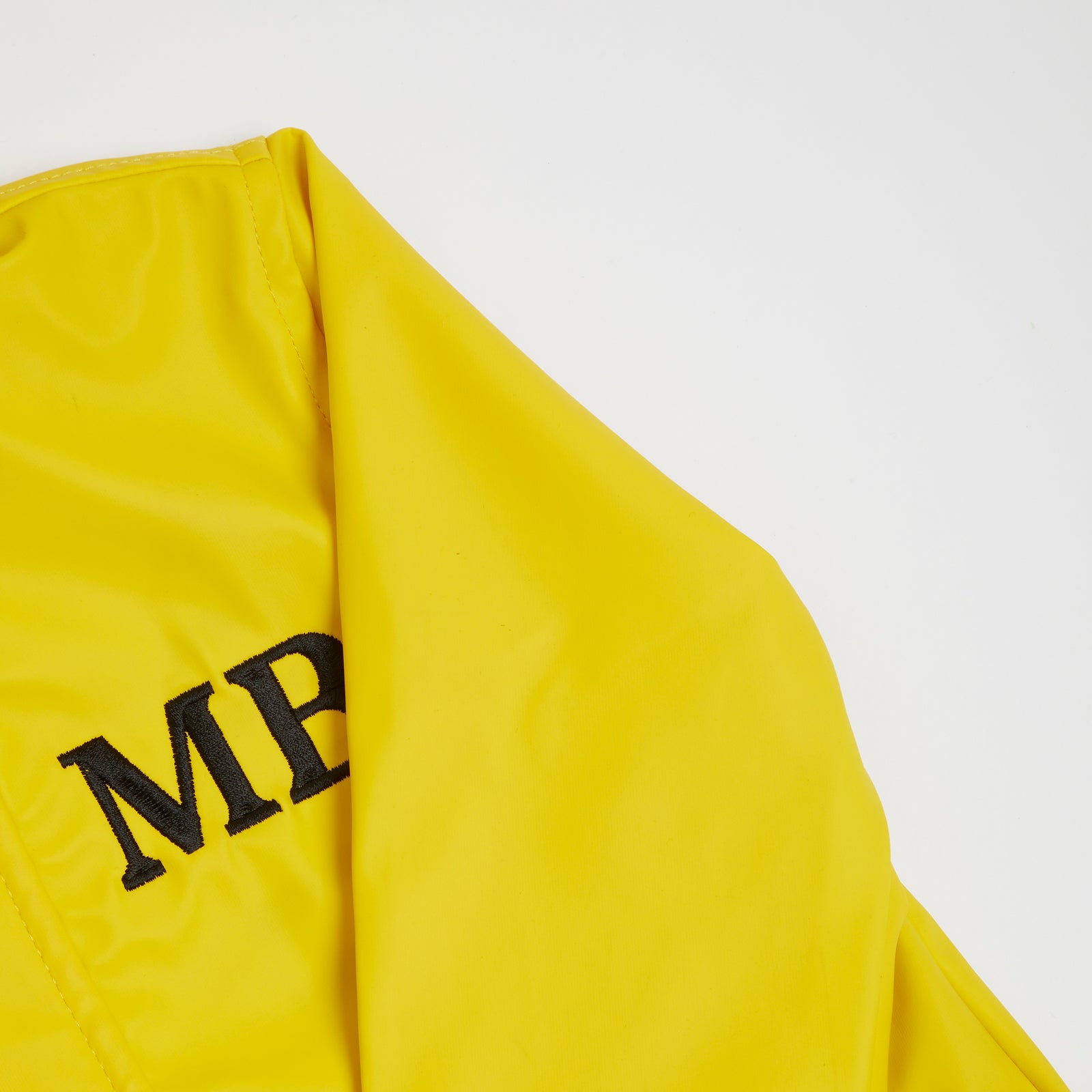 Embroidered Yellow Rain Jacket