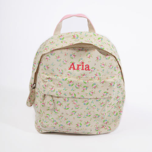 Embroidered Mini Floral Backpack