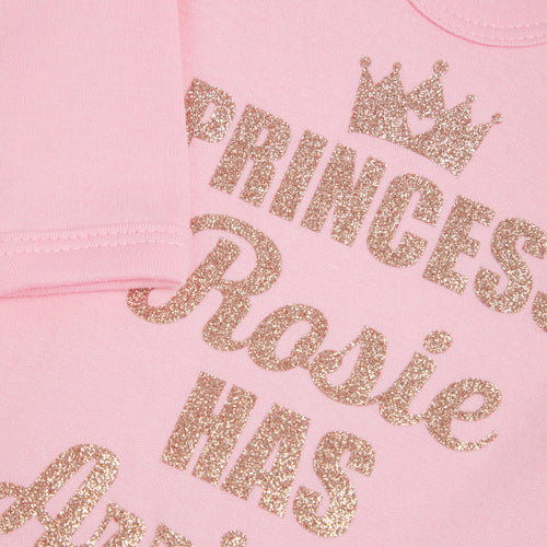 Personalised Princess Arrival Babygrow Hat