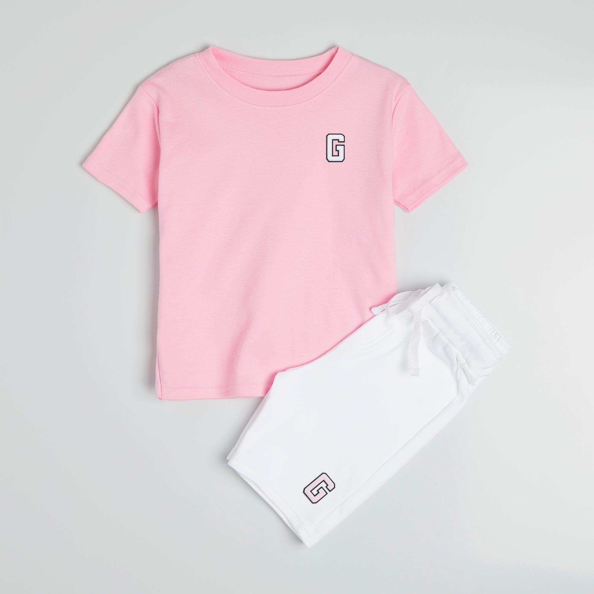 Alphabet Pink & White Summer Set
