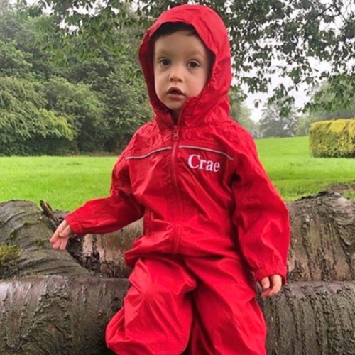 Embroidered Red Puddle Suit