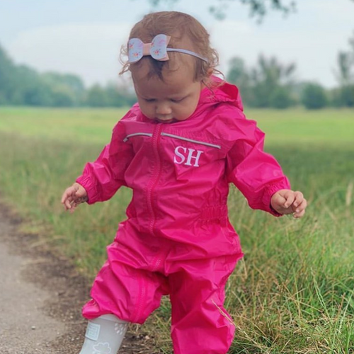 Embroidered Pink Puddle Suit