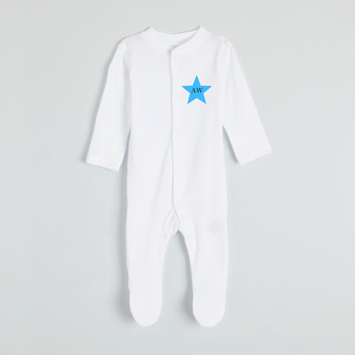 Personalised Star Sleepsuit