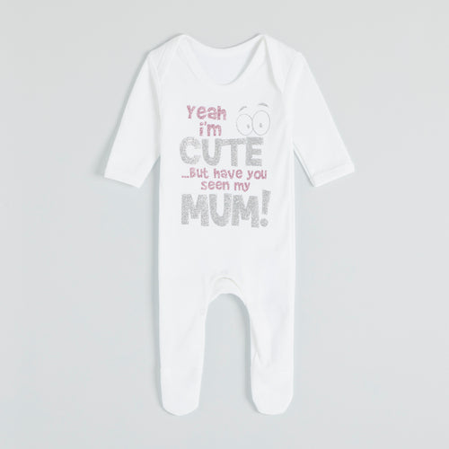 Personalised I'm Cute Babygrow
